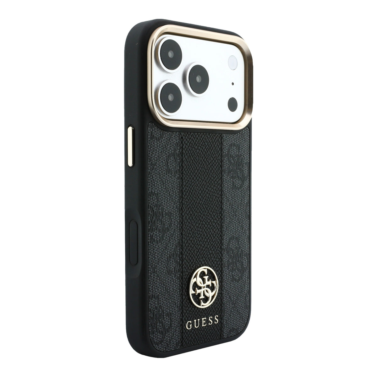 Guess GUHMP18L6P4G4RCK 4G with Stripe Round and Classic Logos MagSafe case for iPhone 18 Pro / iPhone 17 Pro black