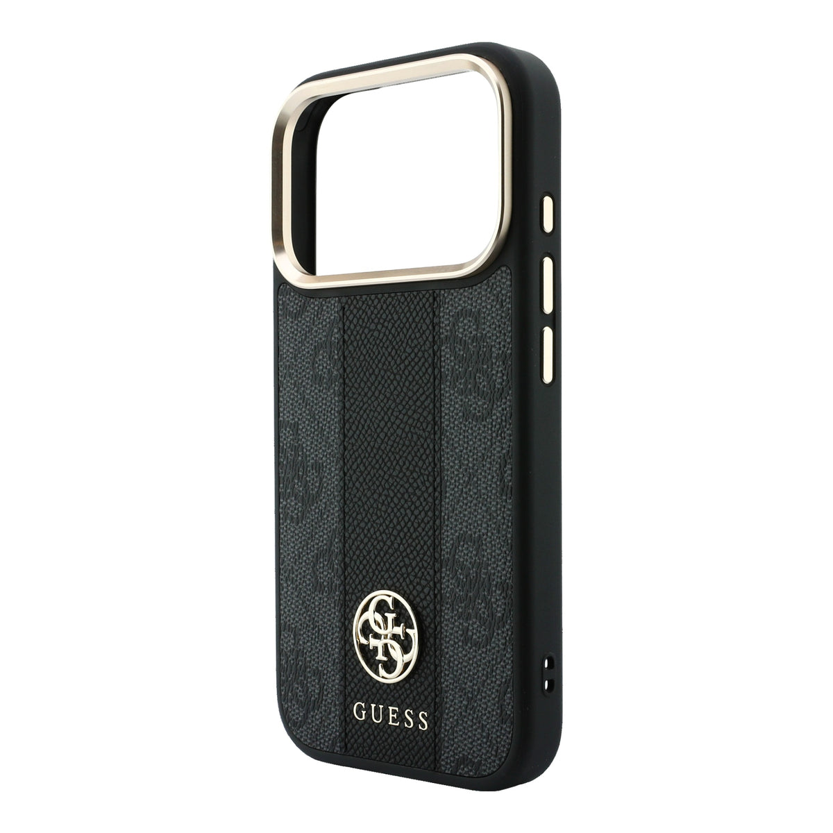 Guess GUHMP18L6P4G4RCK 4G with Stripe Round and Classic Logos MagSafe case for iPhone 18 Pro / iPhone 17 Pro black