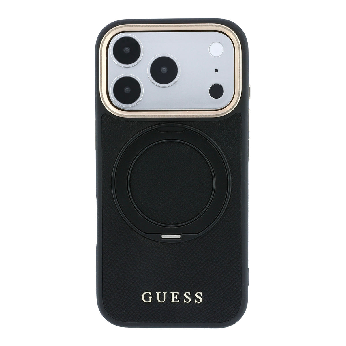 Guess GUHMP18L6PSGRSCLK Ring Stand 360 4G Classic Logo MagSafe case for iPhone 18 Pro / 17 Pro Black