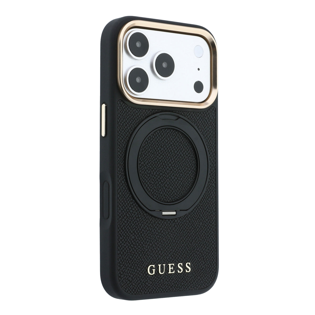 Guess GUHMP18L6PSGRSCLK Ring Stand 360 4G Classic Logo MagSafe case for iPhone 18 Pro / 17 Pro Black