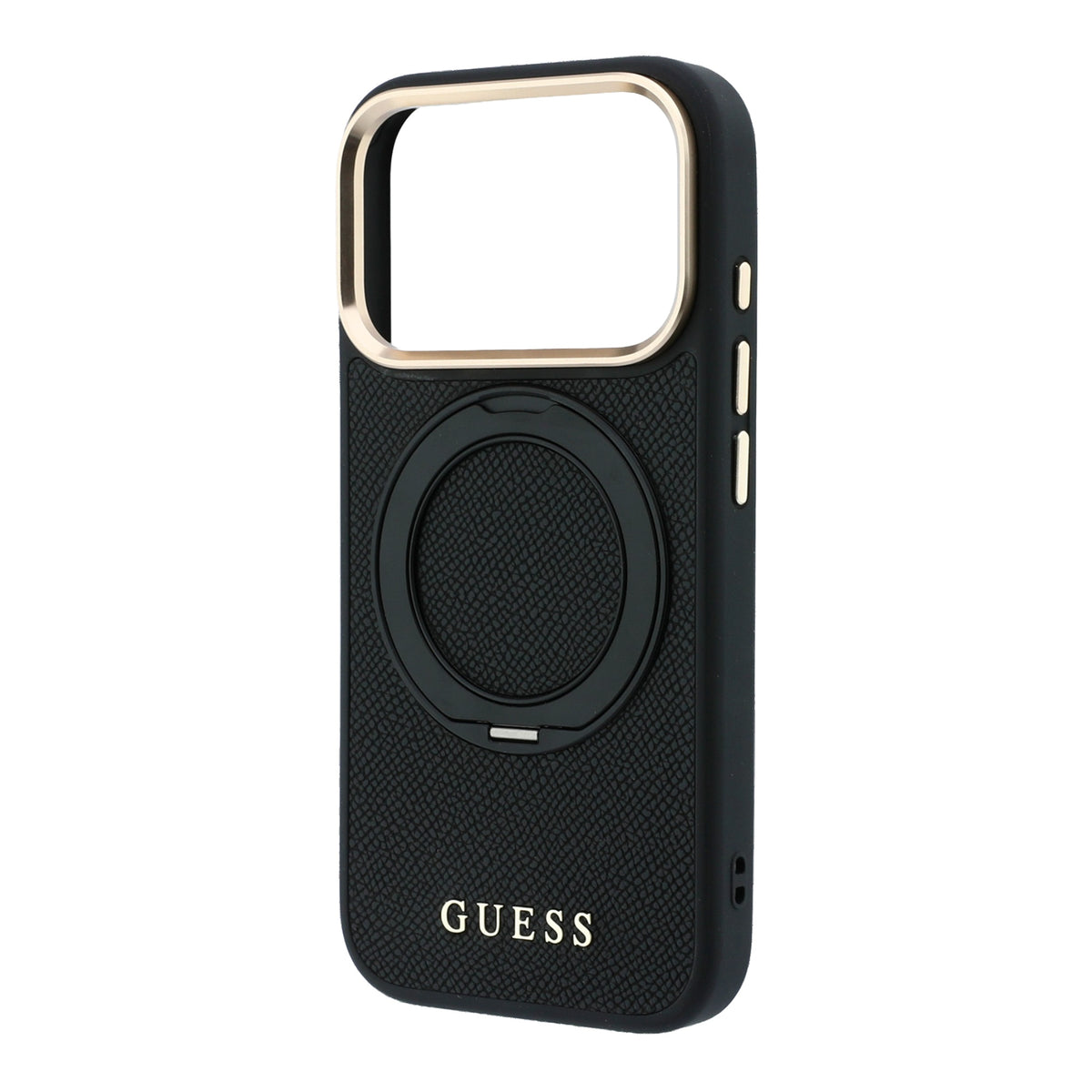Guess GUHMP18L6PSGRSCLK Ring Stand 360 4G Classic Logo MagSafe case for iPhone 18 Pro / 17 Pro Black