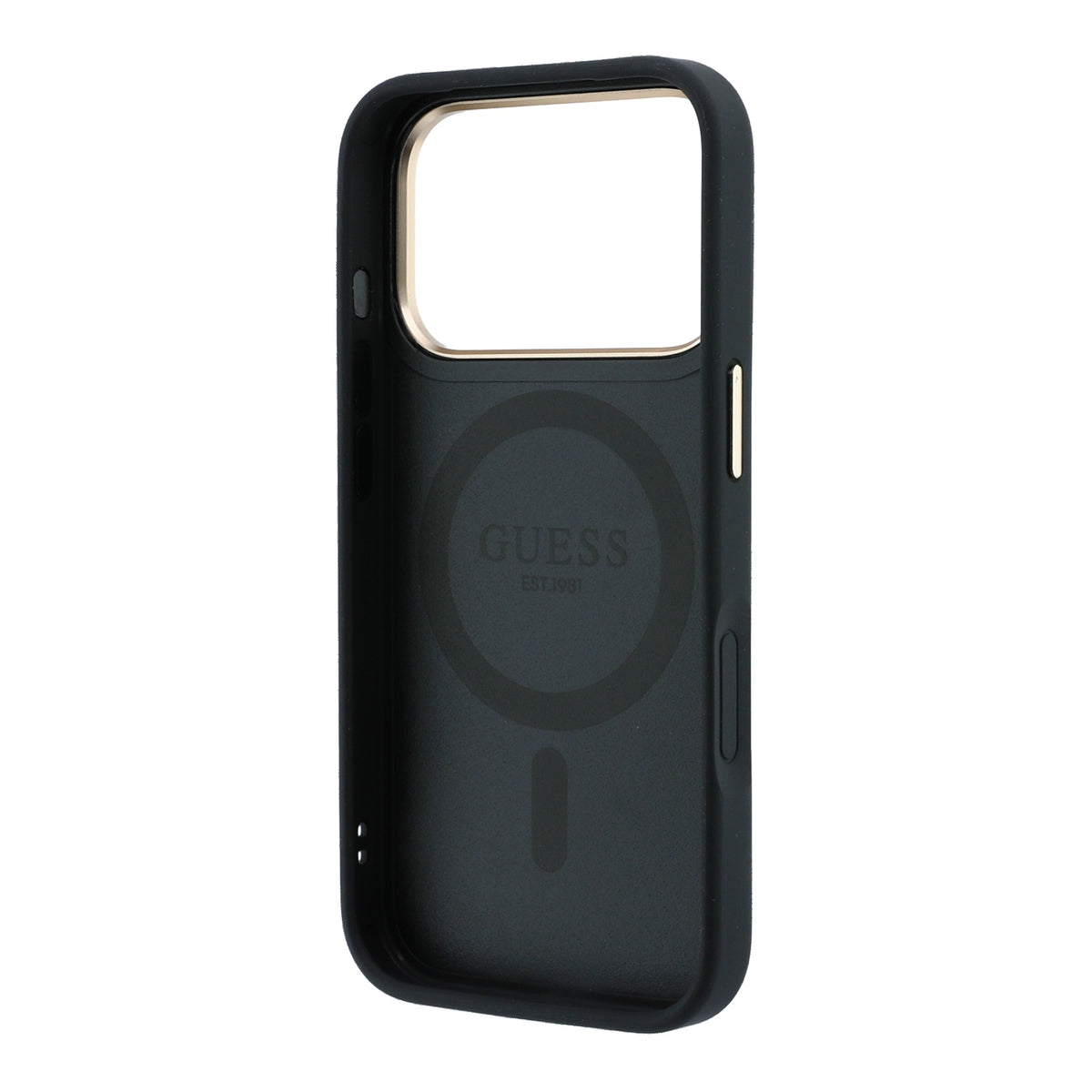 Guess GUHMP18L6PSGRSCLK Ring Stand 360 4G Classic Logo MagSafe case for iPhone 18 Pro / 17 Pro Black