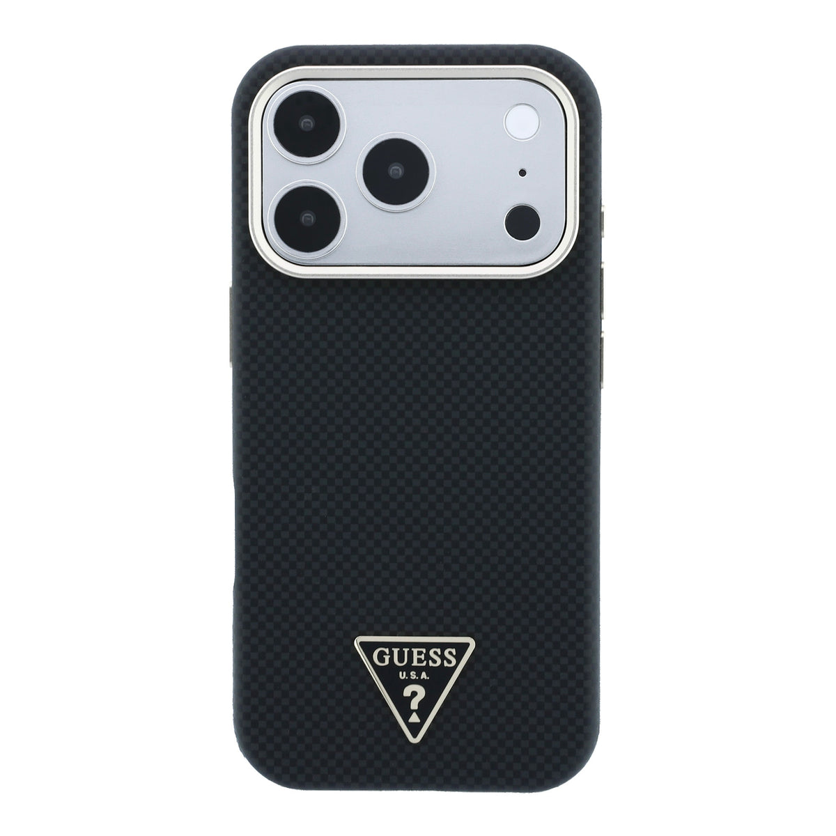 Guess GUHMP18L6PWKSGTK Kevlar Triangle Logo MagSafe for iPhone 18 Pro / 17 Pro black