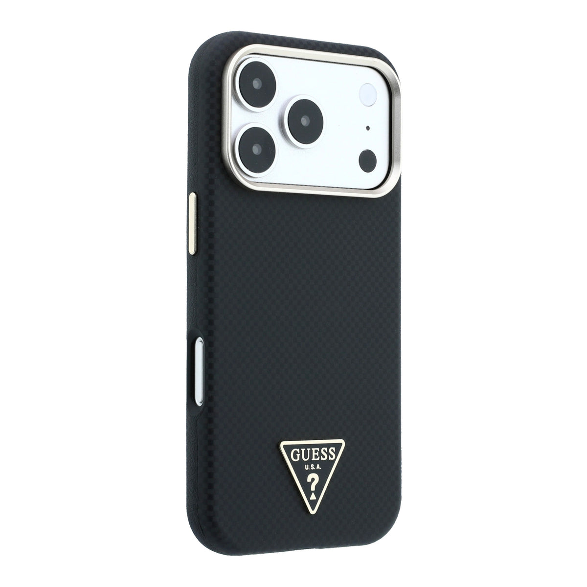 Guess GUHMP18L6PWKSGTK Kevlar Triangle Logo MagSafe for iPhone 18 Pro / 17 Pro black