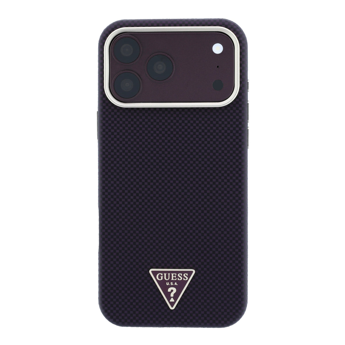 Guess GUHMP18X6PWKSGTU Kevlar Triangle Logo MagSafe for iPhone 18 Pro Max / 17 Pro Max Burgnudy