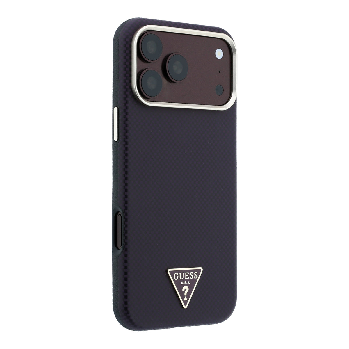 Guess GUHMP18X6PWKSGTU Kevlar Triangle Logo MagSafe for iPhone 18 Pro Max / 17 Pro Max Burgnudy