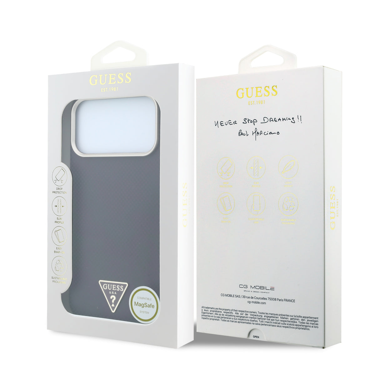 Guess GUHMP18X6PWKSGTU Kevlar Triangle Logo MagSafe for iPhone 18 Pro Max / 17 Pro Max Burgnudy