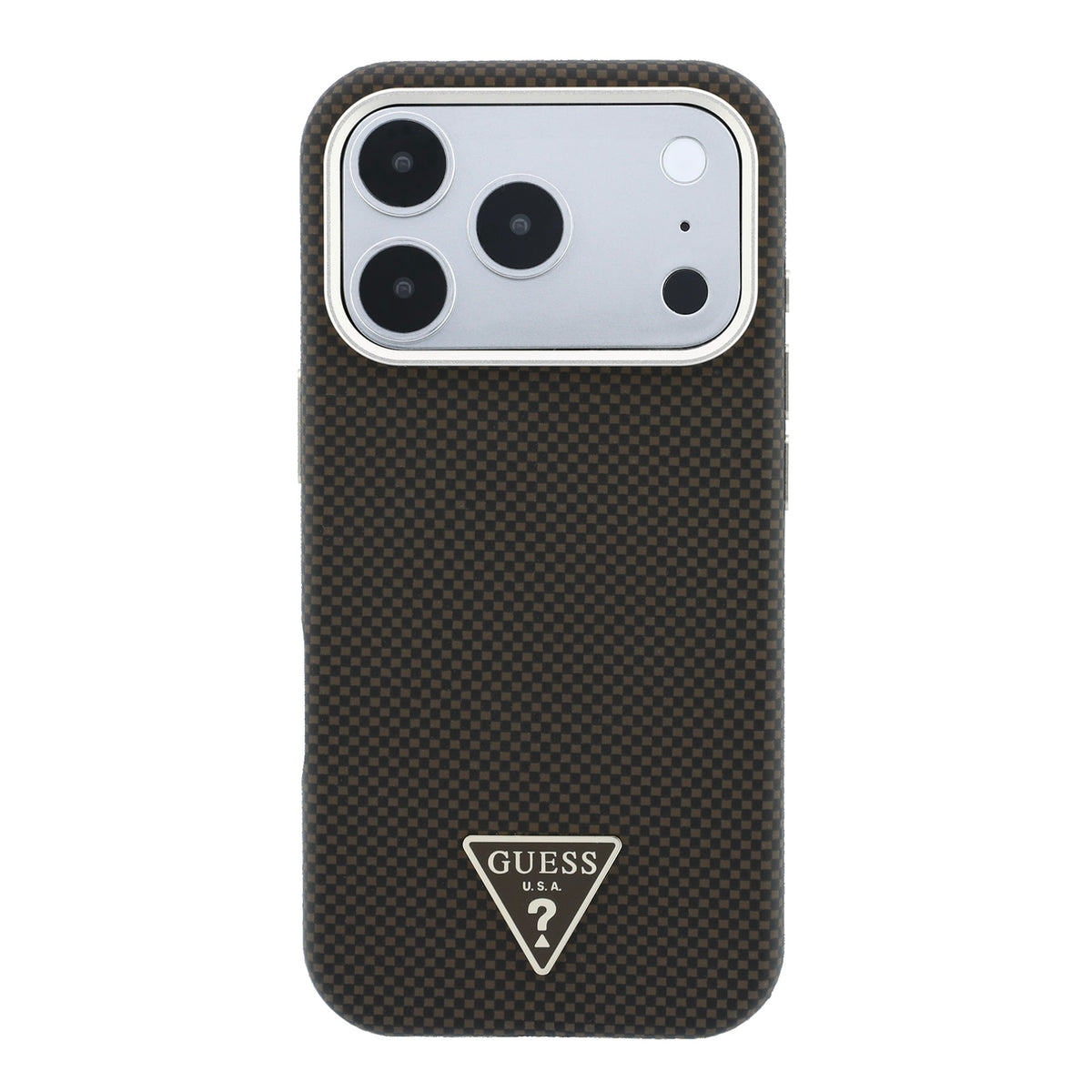 Guess GUHMP18X6PWKSGTW Kevlar Triangle Logo MagSafe for iPhone 18 Pro Max / 17 Pro Max Brown