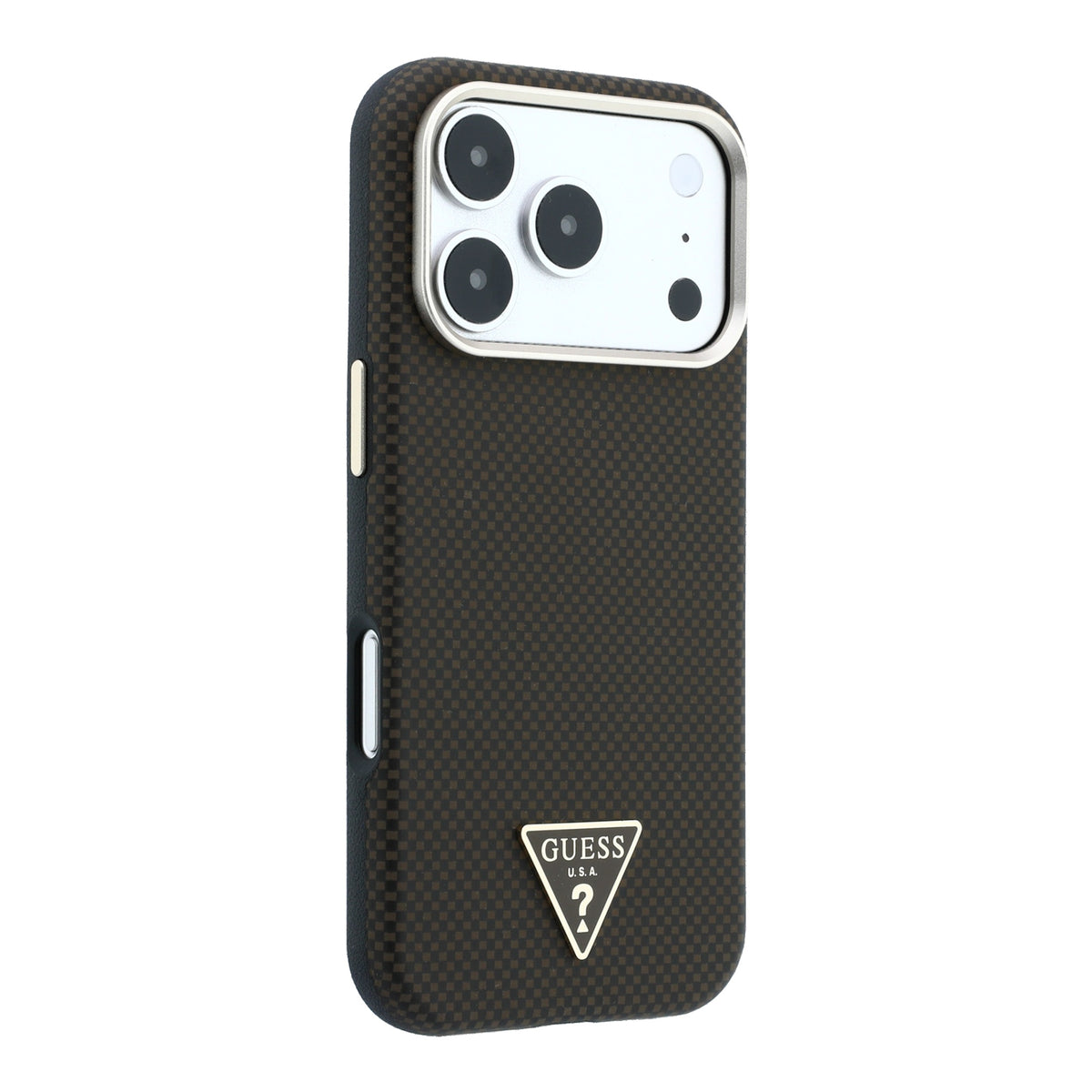 Guess GUHMP18X6PWKSGTW Kevlar Triangle Logo MagSafe for iPhone 18 Pro Max / 17 Pro Max Brown