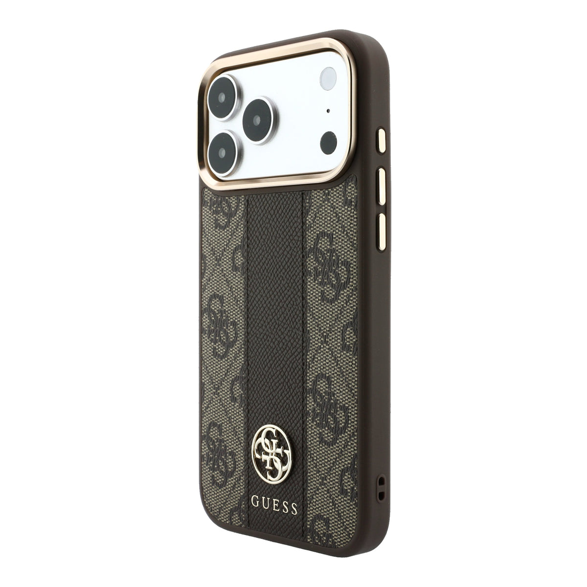 Guess GUHMP18X6P4G4RCK 4G with Stripe Round and Classic Logos MagSafe for iPhone 18 Pro Max / iPhone 17 Pro Max Brown