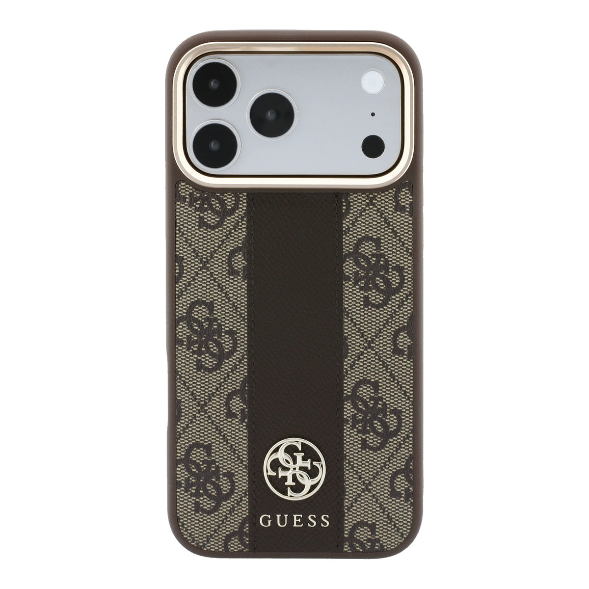 Guess GUHMP18X6P4G4RCK 4G with Stripe Round and Classic Logos MagSafe for iPhone 18 Pro Max / iPhone 17 Pro Max Brown