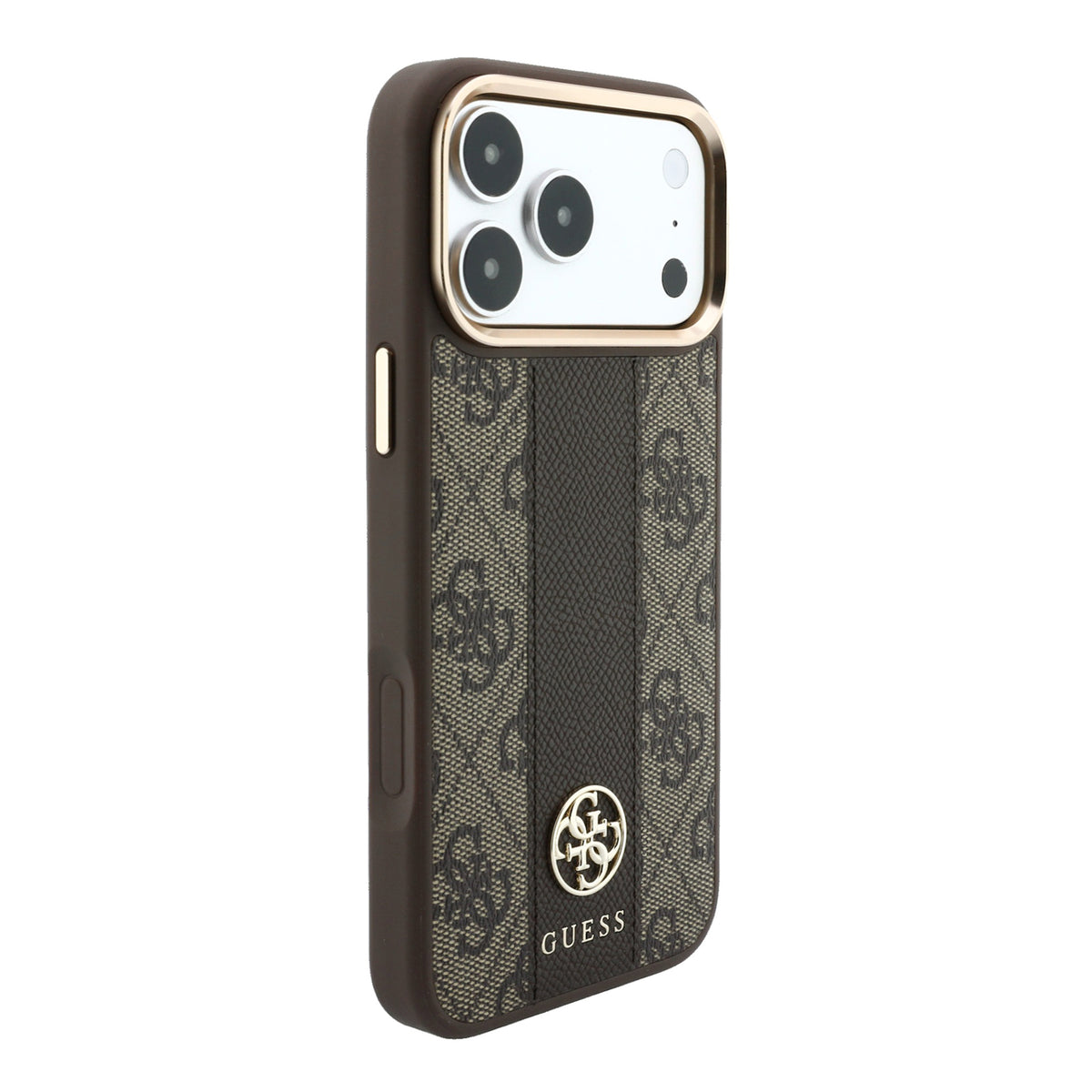 Guess GUHMP18X6P4G4RCK 4G with Stripe Round and Classic Logos MagSafe for iPhone 18 Pro Max / iPhone 17 Pro Max Brown