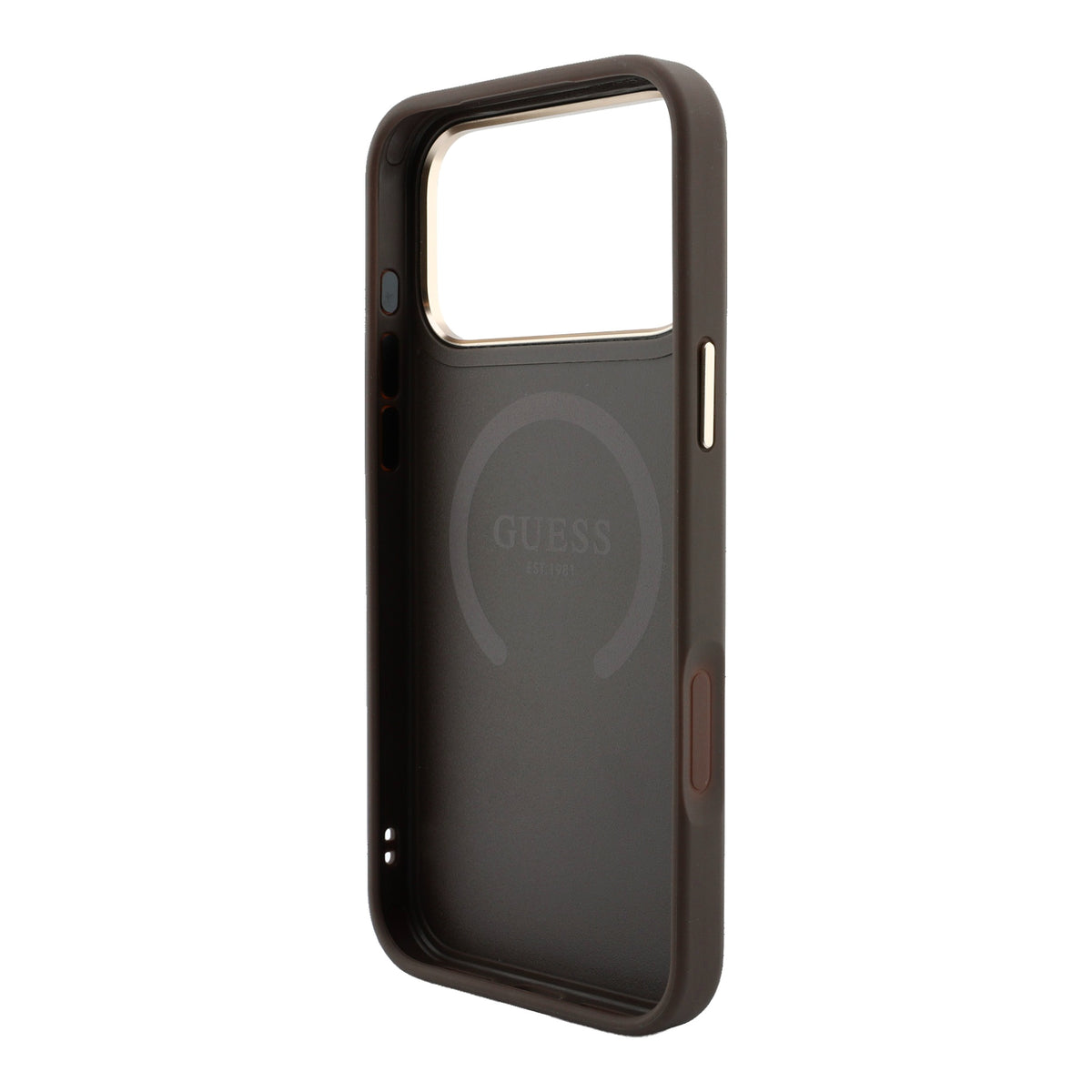 Guess GUHMP18X6P4G4RCK 4G with Stripe Round and Classic Logos MagSafe for iPhone 18 Pro Max / iPhone 17 Pro Max Brown