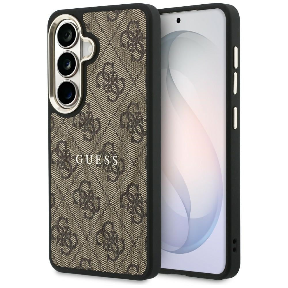 Guess GUHMS26SP4MSEGCW 4G Embossed Ring MagSafe for Samsung Galaxy S26 brown