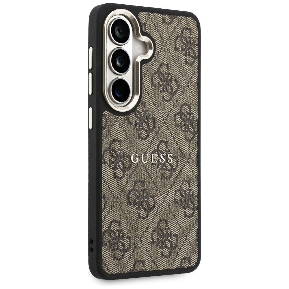 Guess GUHMS26SP4MSEGCW 4G Embossed Ring MagSafe for Samsung Galaxy S26 brown