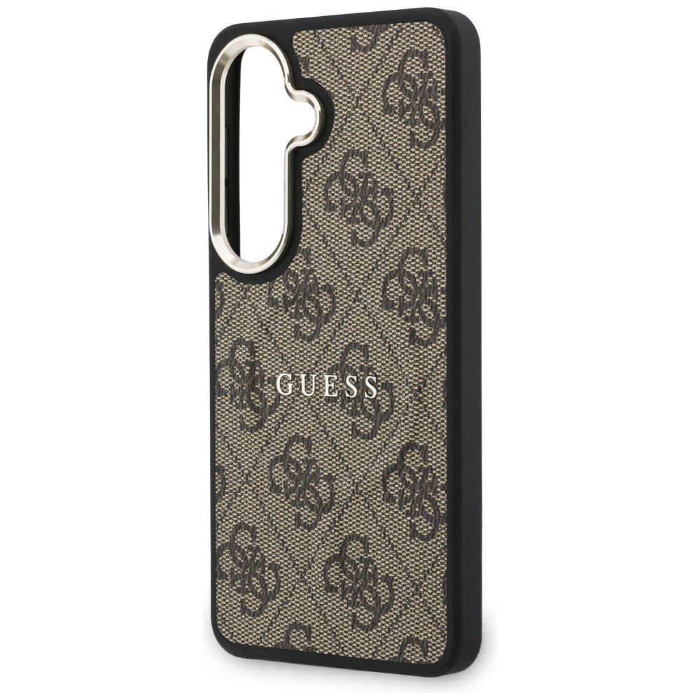 Guess GUHMS26SP4MSEGCW 4G Embossed Ring MagSafe for Samsung Galaxy S26 brown