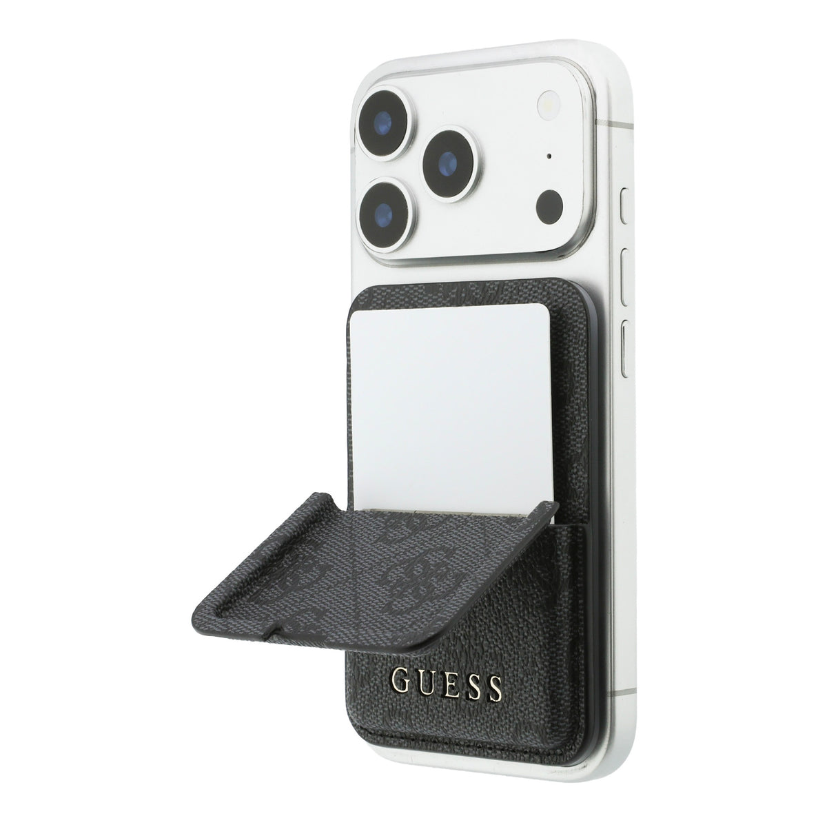 GUESS Card Holder 4 Cards 4G PU MagSafe and Stand Classic Logo Black