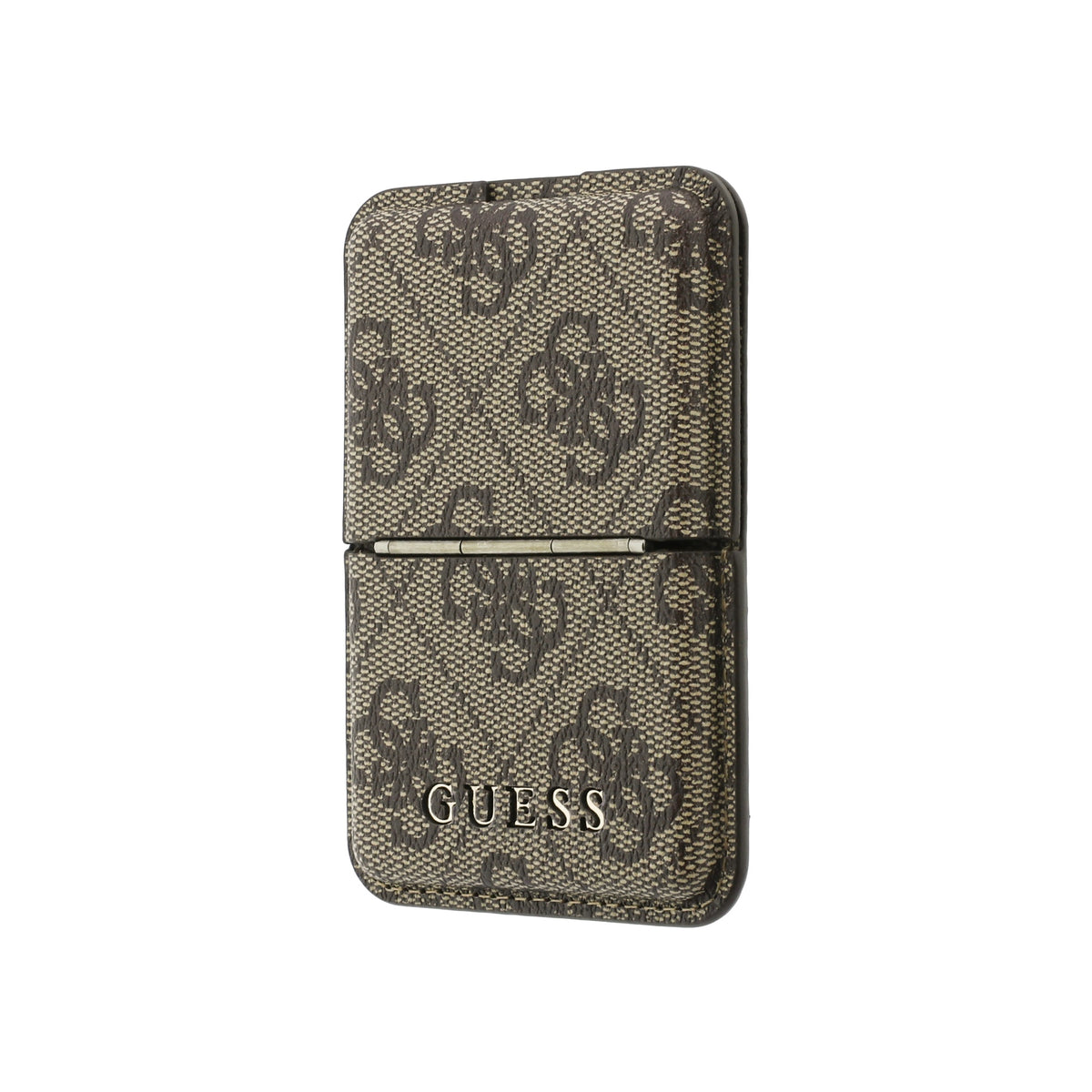 GUESS Card Holder 4 Cards 4G PU MagSafe and Stand Classic Logo Brown