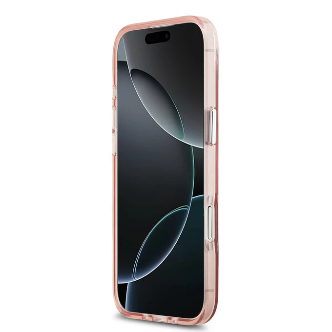 GUESS GUHMP17LHGTMLCGP Hardcase MagSafe Pink IML Gradient Triangle Logo MagSafe for iPhone 17 Pro
