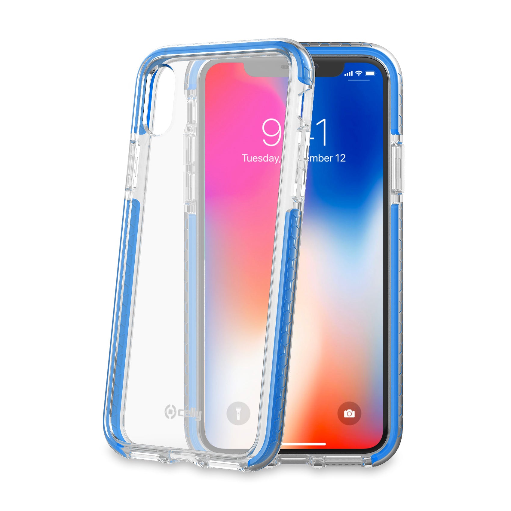 Celly HEXAGON IPHONE XS/X LIGHT BLUE