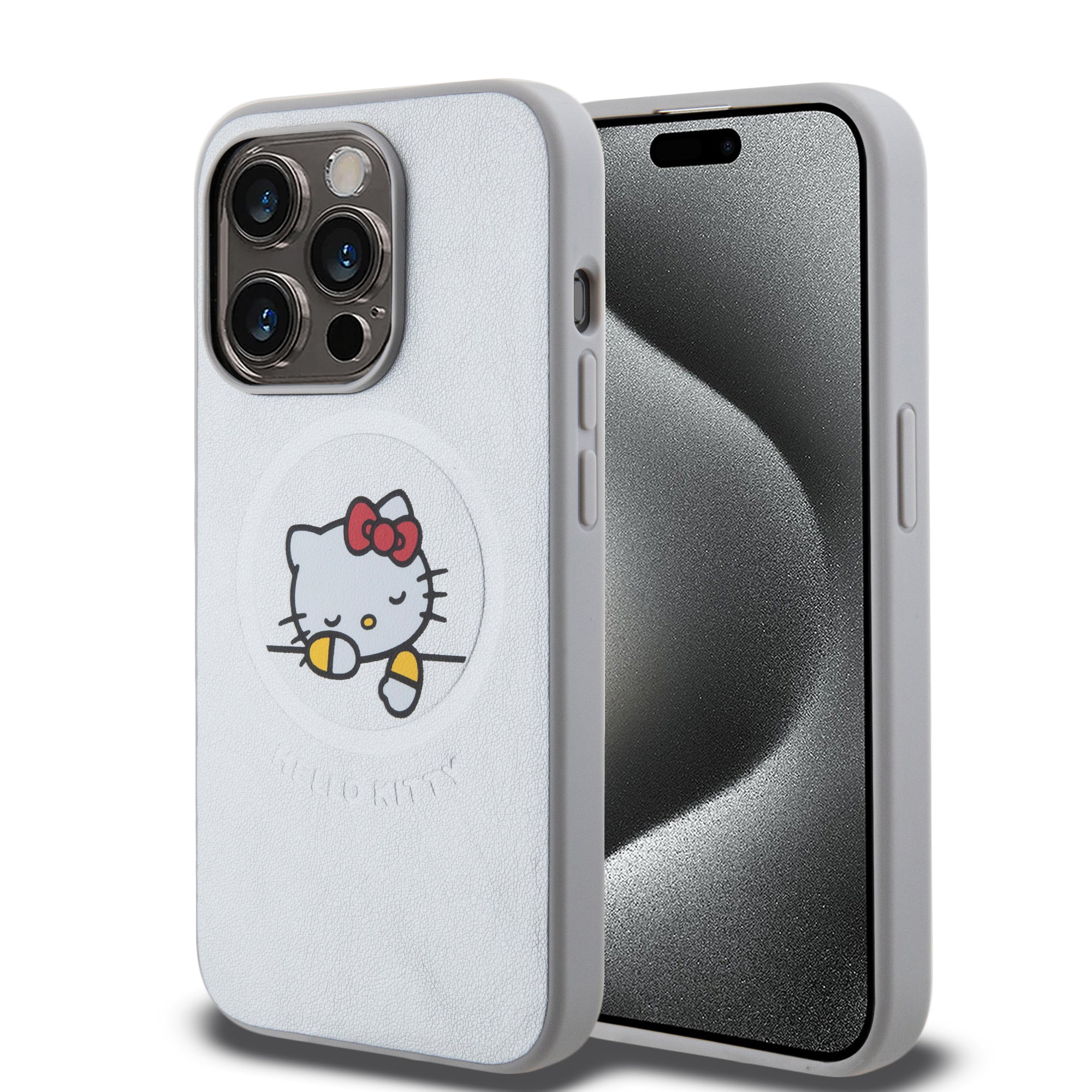 H. KITTY HC MAGSAFE PU KITTY ASLEEP SILVER iPhone 15 PRO