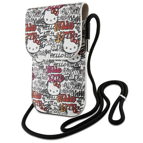 Hello Kitty Bag HKOWBHDGPTE beige Leather Tags Graffiti Cord