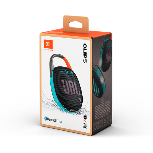 JBL Clip 5 ultra-portable Bluetooth speaker Black/Orange