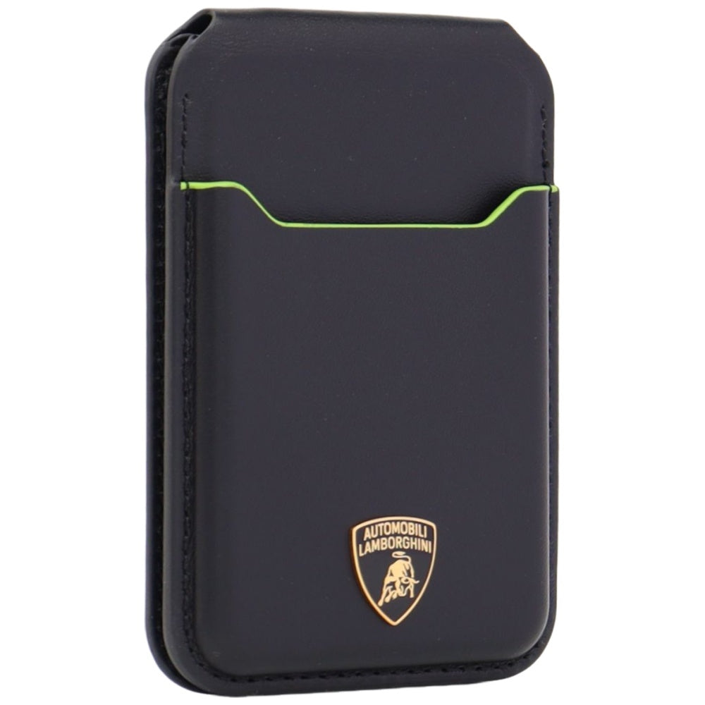 Magnetic Wallet Lamborghini D1 Genuine Leather MagSafe Phone Stand green