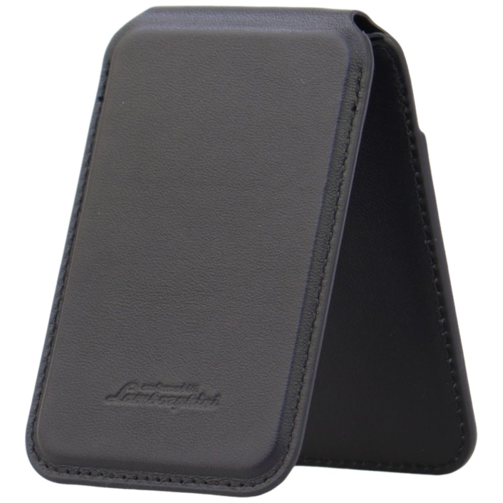 Magnetic Wallet Lamborghini D1 Genuine Leather MagSafe Phone Stand green