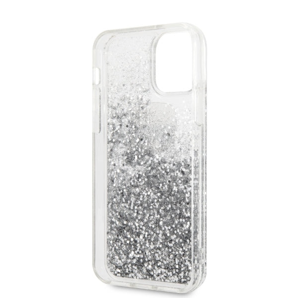 Karl Lagerfeld KLHCN61KCGLSL iPhone 11 / Xr hardcase srebrny/silver Glitter Karl&Choupette