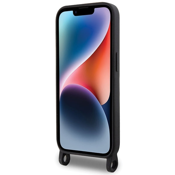 Karl Lagerfeld KLHCP15LSCBSKNK iPhone 15 Pro hardcase czarny/black Crossbody Silicone Ikonik