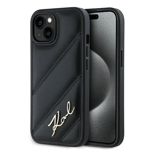 Karl Lagerfeld Hardcase PU Quilted Signature Black iPhone 15 Plus