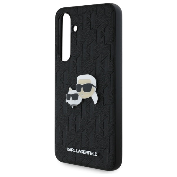 Karl Lagerfeld KLHCS24FEPGKLKCPK Sam S24 FE S721 black hardcase Monogram Karl&Chaoupette Head Pin