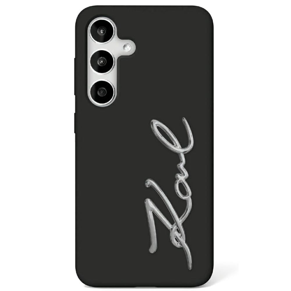 Karl Lagerfeld Silicone Metal Signature Logo Samsung Galaxy S25 Ultra black