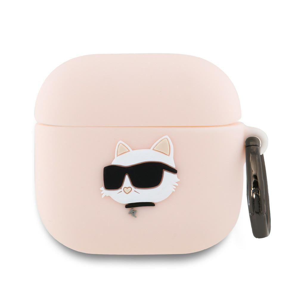 Karl Lagerfeld KLA4RUNCHP AirPods 4 cover pink Silicone Choupette Head 3D