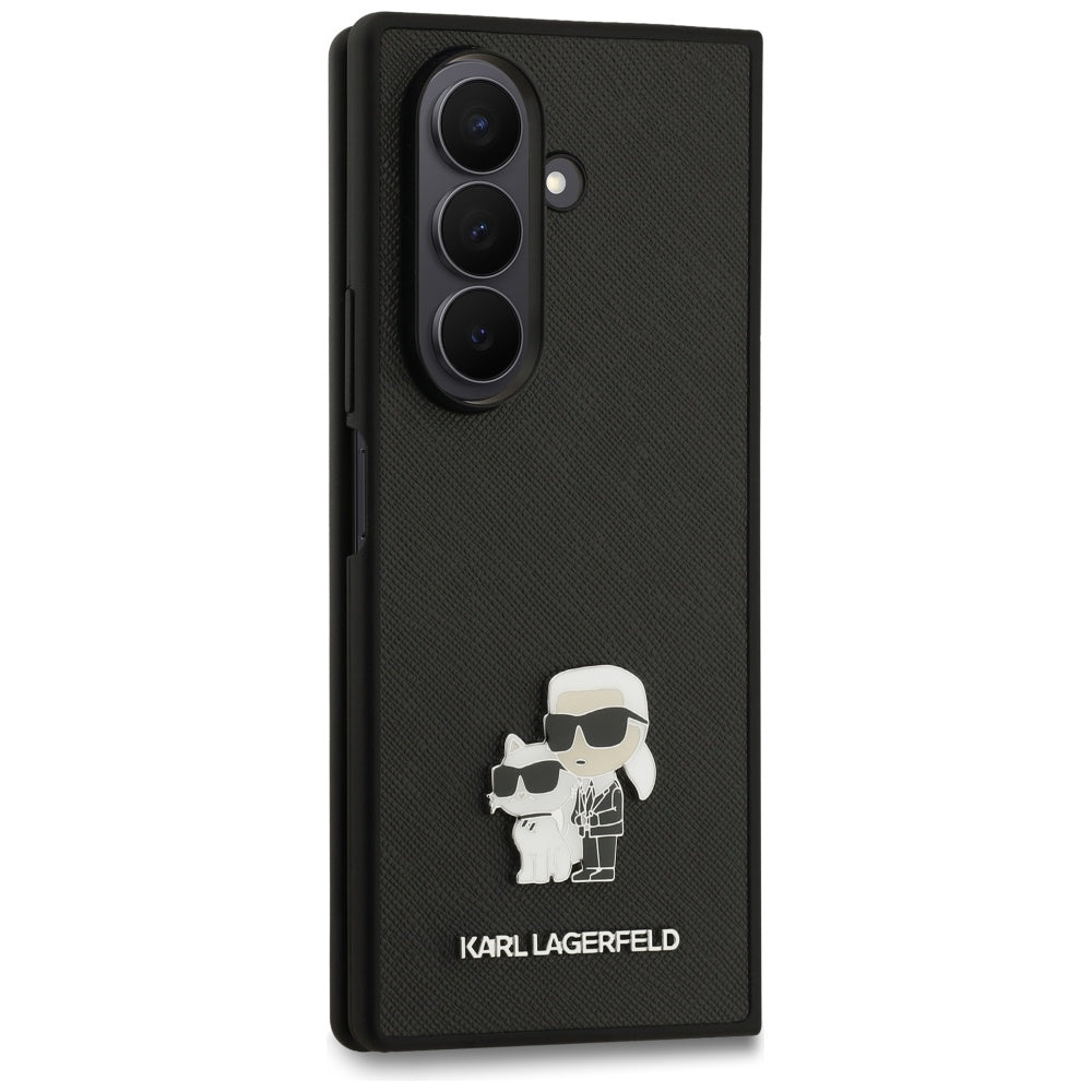 Karl Lagerfeld KLHCZFD7SAPKCNPK Saffiano Karl&Choupette Pin for Samsung Galaxy Z Fold7 black