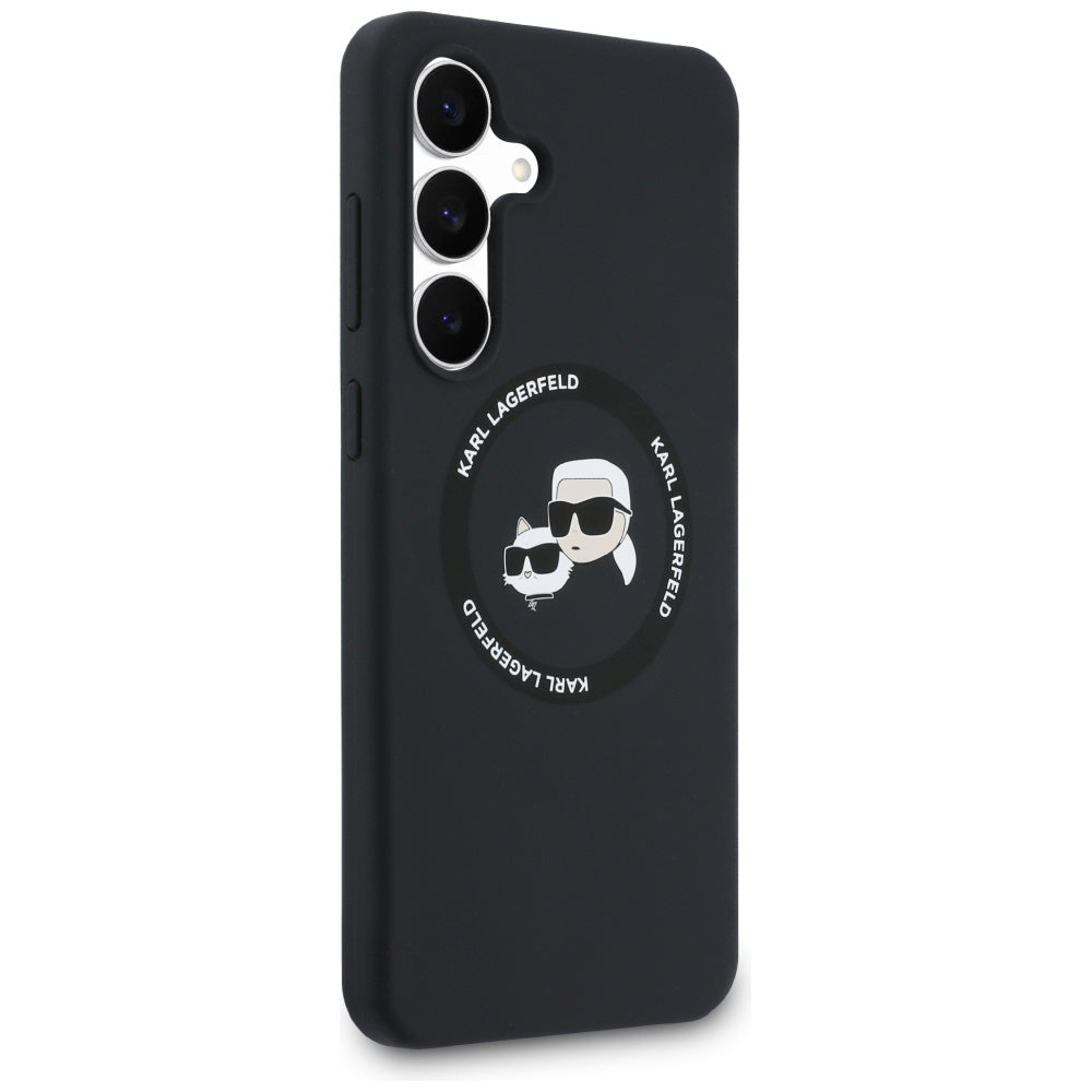 Karl Lagerfeld Silicone Karl&Choupette Heads MagSafe for Samsung Galaxy S25 FE black