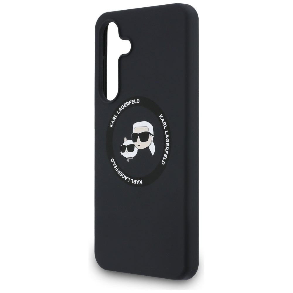 Karl Lagerfeld Silicone Karl&Choupette Heads MagSafe for Samsung Galaxy S25 FE black