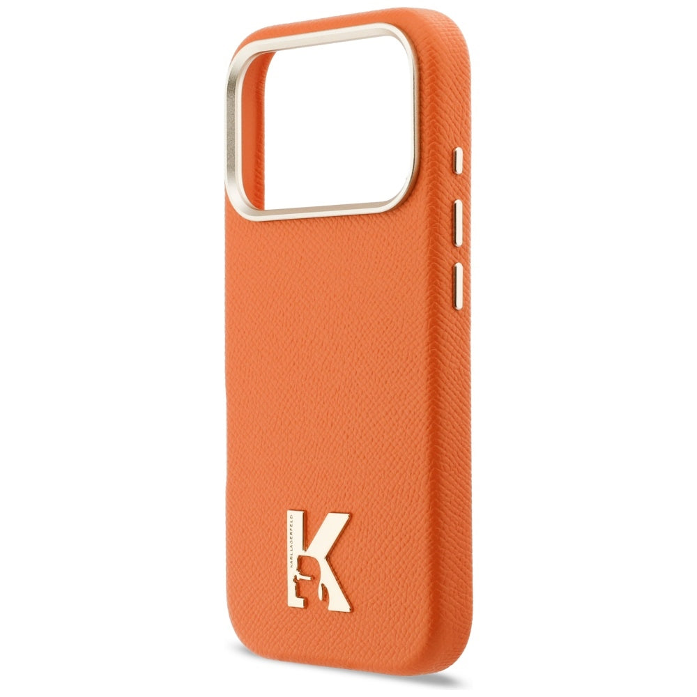 Karl Lagerfeld KLHMP17X5PGFKHGO Karl Head Logo MagSafe for iPhone 17 Pro Max orange