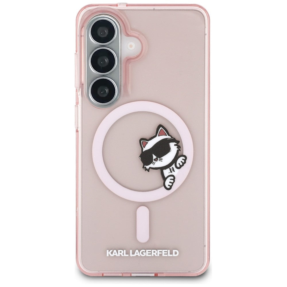 Karl Lagerfeld KLHMS26S6HCPSCP IML Peekaboo Choupette MagSafe for Samsung Galaxy S26 Pink