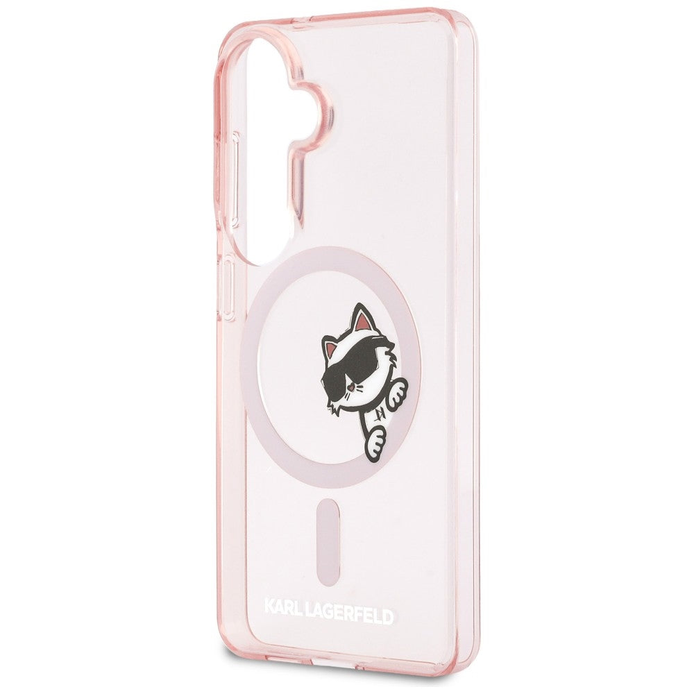 Karl Lagerfeld KLHMS26S6HCPSCP IML Peekaboo Choupette MagSafe for Samsung Galaxy S26 Pink