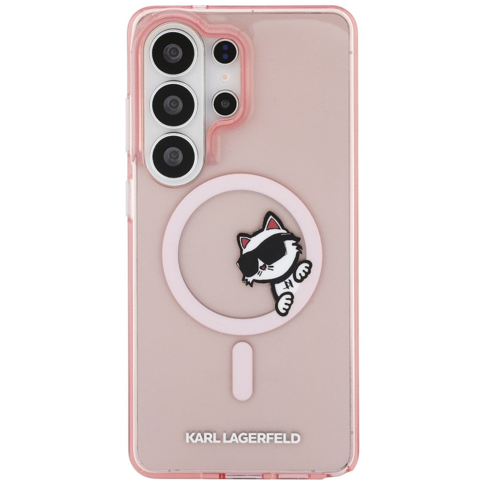 Karl Lagerfeld KLHMS26L6HCPSCP IML Peekaboo Choupette MagSafe for Samsung Galaxy S26 Ultra Pink