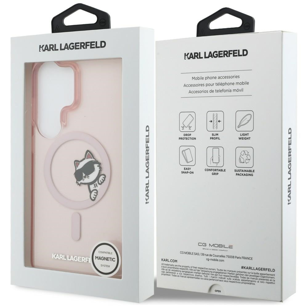 Karl Lagerfeld KLHMS26L6HCPSCP IML Peekaboo Choupette MagSafe for Samsung Galaxy S26 Ultra Pink