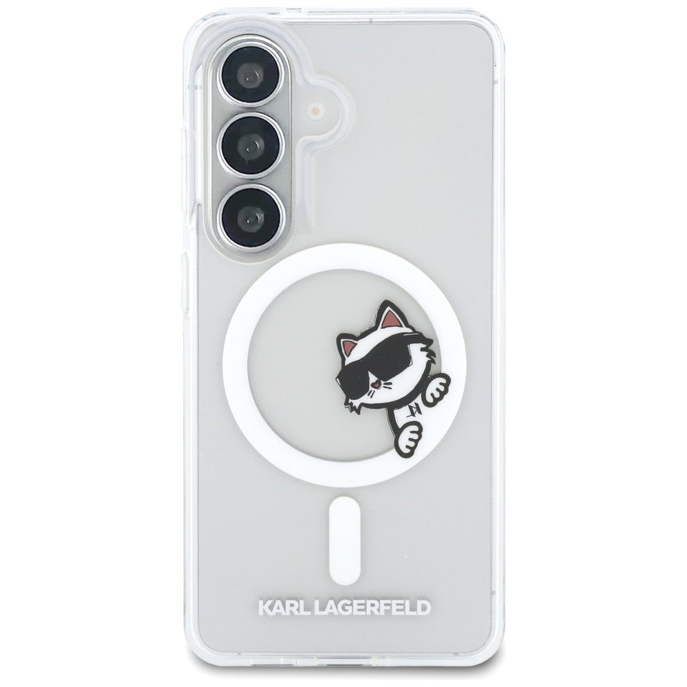 Karl Lagerfeld KLHMS26S6HCPSCT IML Peekaboo Choupette MagSafe for Samsung Galaxy S26 transparent