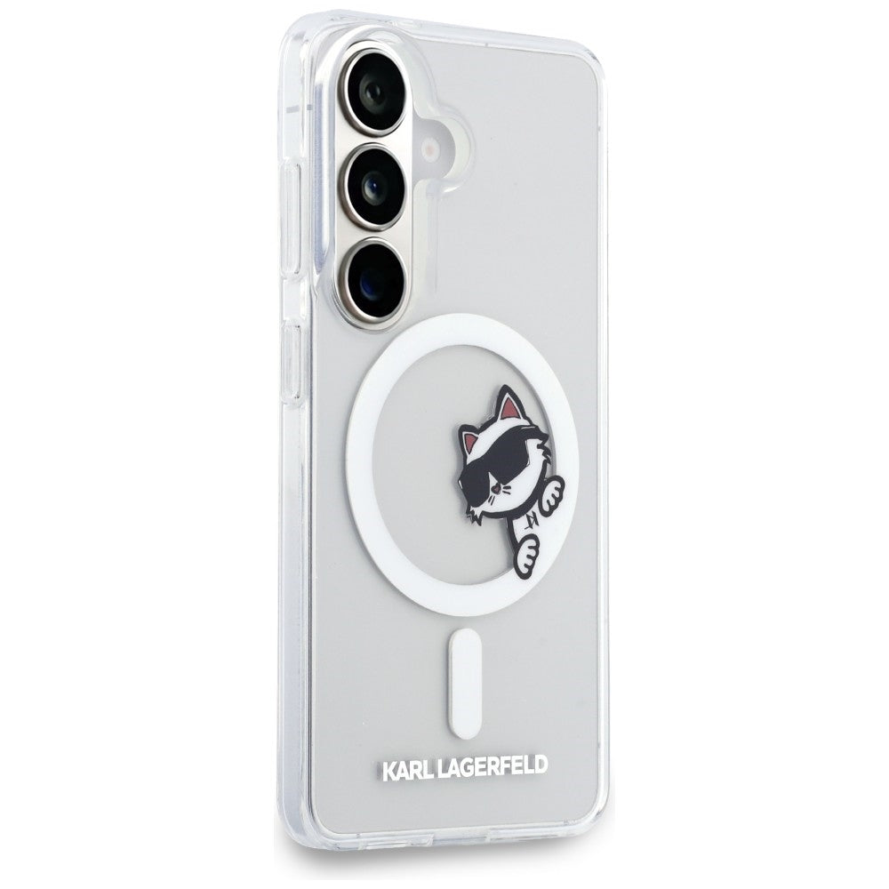 Karl Lagerfeld KLHMS26S6HCPSCT IML Peekaboo Choupette MagSafe for Samsung Galaxy S26 transparent