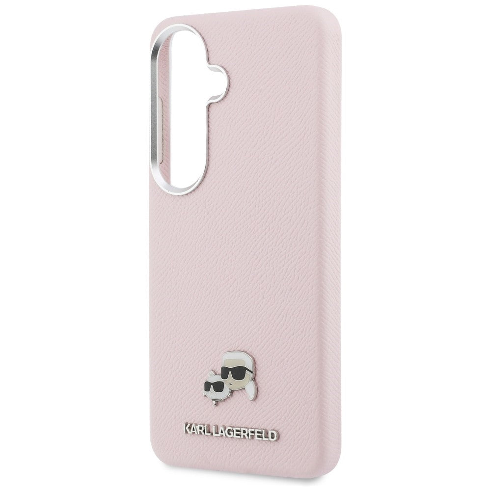 Karl Lagerfeld KLHMS26M6PFKCLP Saffiano KC Metal Logo MagSafe for Samsung Galaxy S26+ Pink