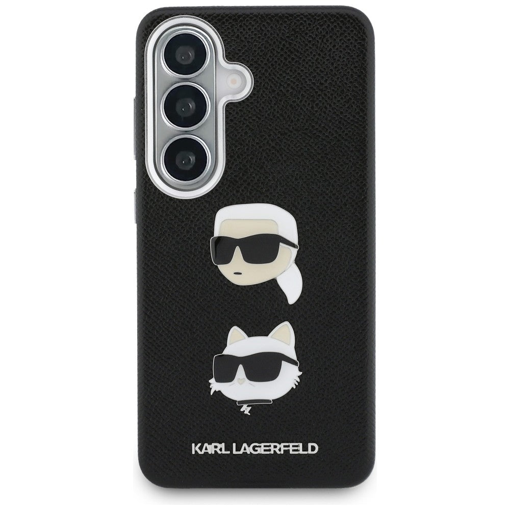 Karl Lagerfeld KLHCS26SPSFDHPOK Saffiano Double Heads Metal for Samsung Galaxy S26 black