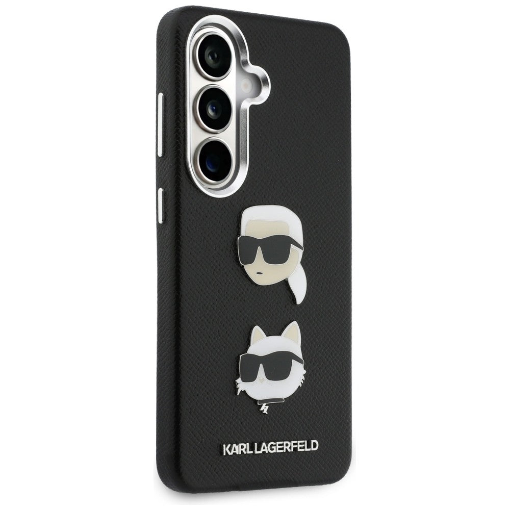 Karl Lagerfeld KLHCS26SPSFDHPOK Saffiano Double Heads Metal for Samsung Galaxy S26 black
