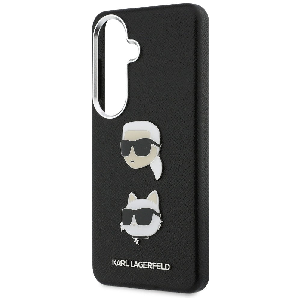 Karl Lagerfeld KLHCS26SPSFDHPOK Saffiano Double Heads Metal for Samsung Galaxy S26 black