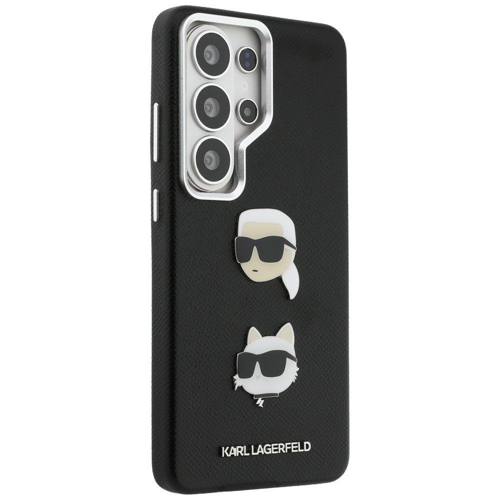 Karl Lagerfeld KLHCS26LPSFDHPOK Saffiano Double Heads Metal for Samsung Galaxy S26 Ultra black
